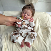 12″ & 16″ Newborn Silicone Reborn Baby Doll with Fully Washable Body and Flexible Limbs, Dolls with Cute Feet and Hands